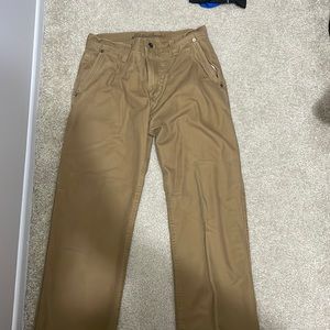 Eddie Bauer Fleeced Brown Khaki Pants 30x32